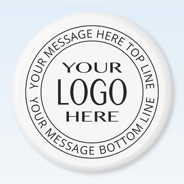 Your Own Logo & Customizable Circular Text Magnet (Creator Uploaded)