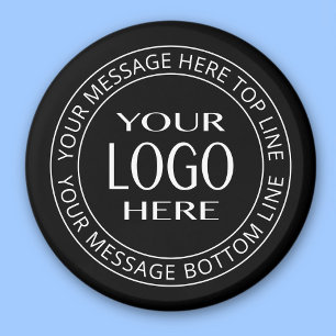 Your Own Logo & Customizable Circular Text Magnet