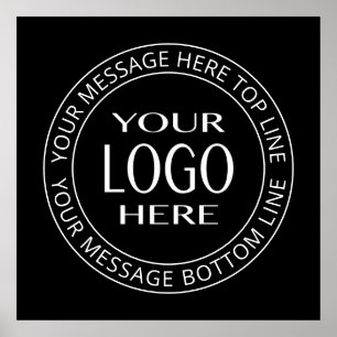 Your Own Logo & Customizable Circular Text Poster