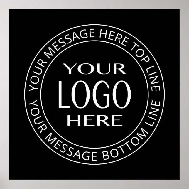 Your Own Logo & Customizable Circular Text Poster (Front)