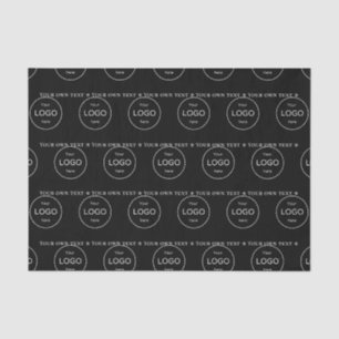 Your own logo here company black Tissue Paper