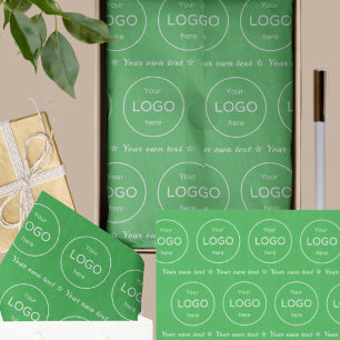 Your own logo here company green Tissue Paper