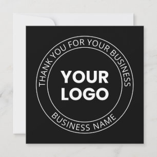 Your Own Logo & Thank You Editable Message Card