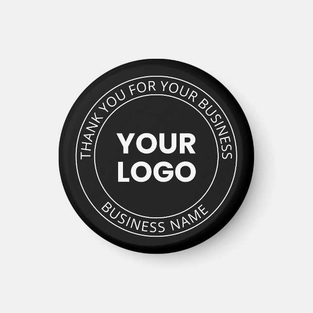 Your Own Logo & Thank You Editable Message Magnet (Front)