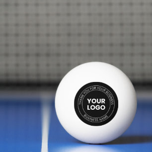 Your Own Logo & Thank You Editable Message Ping Pong Ball