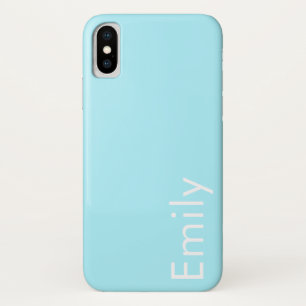 Your Own Name or Word Soft Sky Blue Case-Mate iPhone Case