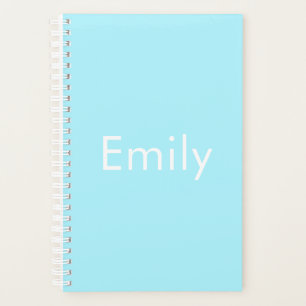 Your Own Name or Word   Soft Sky Blue Planner
