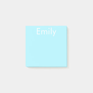 Your Own Name or Word   Soft Sky Blue Post-it Notes