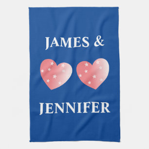 Your Own Names And Photos Kitchen Towel