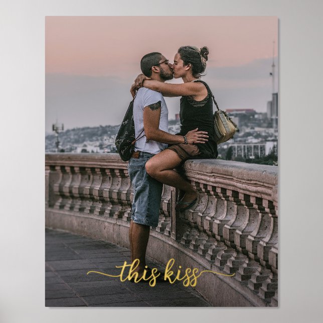 Your Own Personalized Photos and Text on Modern Foil Prints (Front)