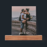 Your Own Personalized Photos and Text on Modern Picture Ledge<br><div class="desc">Cute romantic photo on ledge set,  with a stylish elegant typography script font. With the option to personalize or customize with photos and your text. Unique keepsake,  birthday,  anniversary,  Valentine's Day gift,  or Christmas stocking stuffer. Easily customizable with two photographs of your choice.</div>