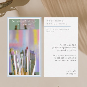 Your own photo Artist Art Gallery Business Card