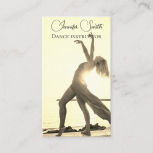 Your own photo dance teacher gold Business Card