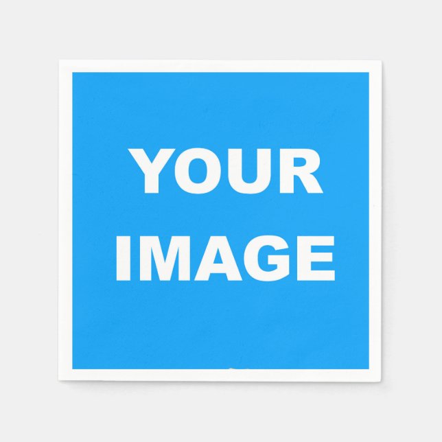 Your Own Photo Image Logo Customize Personalize Napkin (Front)