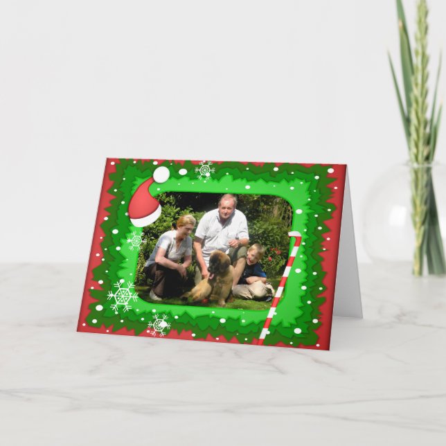 Your own photo in a Christmas frame! - Holiday Card (Front)