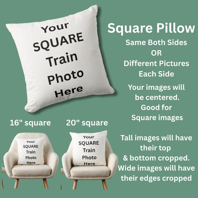 Your Own Photo(s) on Square Pillow (Creator Uploaded)