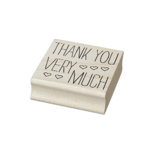 Your own Sayings & Messages: THANK YOU VERY MUCH Rubber Stamp