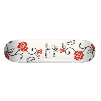 Your Own Skateboard - Rose Vine and Butterfly