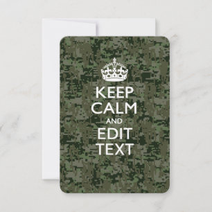 Your Own Text Digital Camo Woodland Keep Calm