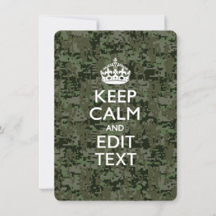 Your Own Text Digital Camo Woodland Keep Calm
