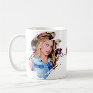 Your Own Two Photos with Heartbeat Coffee Mug