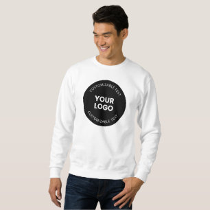 Your Own Uploaded Business Logo w/Editable Text Sweatshirt