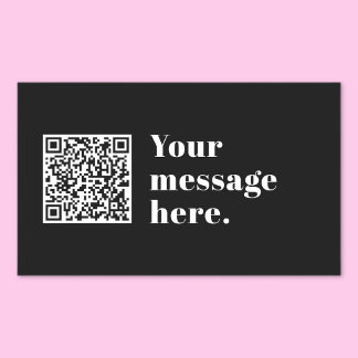 Your own Uploaded QR code & Editable Retro Text Sticker