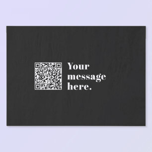 Your own Uploaded QR code & Editable Retro Text Tissue Paper