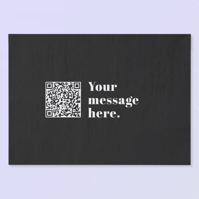 Your own Uploaded QR code & Editable Retro Text Tissue Paper (Creator Uploaded)