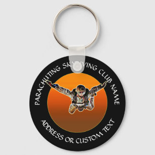 Your Parachuting Club Or Skydiving Club Name Keychain