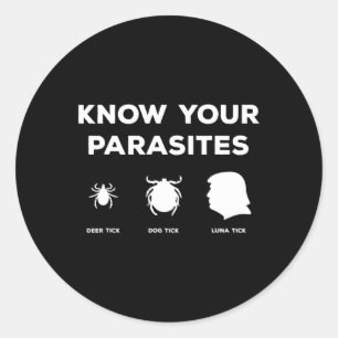 Your Parasites Anyone But Anti Trump Protest Caric Classic Round Sticker