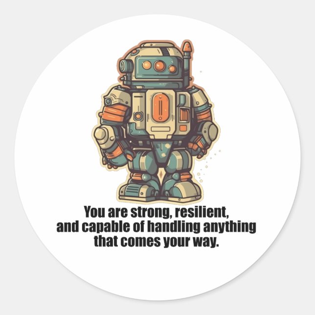 Your past does not define your future. classic round sticker (Front)