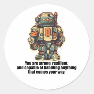 Your past does not define your future. classic round sticker