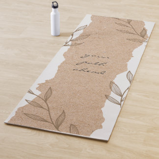 Your path ahead on a brown and white yoga mat