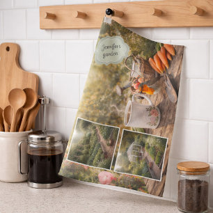 Your personal coffee before gardening photo kitchen towel
