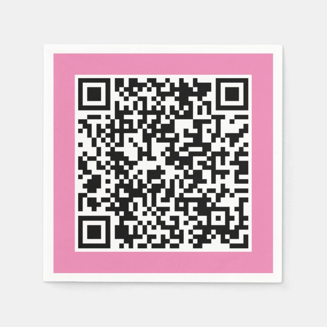 Your Personal QR Code Linked to Your URL    Napkin (Front)