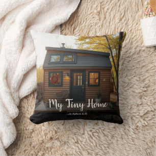 Your personal Tiny Home monogram name Throw Pillow