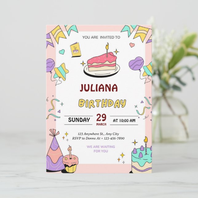 Your Personalized Birthday Invitation Destination! (Standing Front)