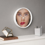 Your Personalized Funny Face Clock<br><div class="desc">Upload your own funny face photograph or change it to whatever photograph you choose (as long as you have the legal right to use it) perfect for photo gift ideas,  fun wall ideas,  talking pieces,  wall clocks from Ricaso</div>