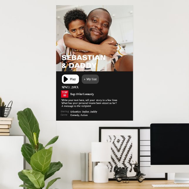 Your Personalized Movie Synopsis Photo  Poster (Home Office)