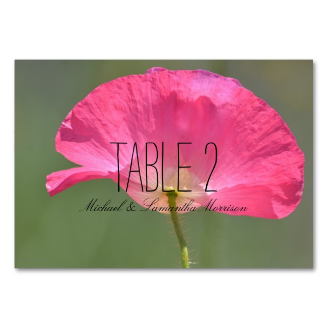 Your Personalized Photo and Names Table Number (Front)