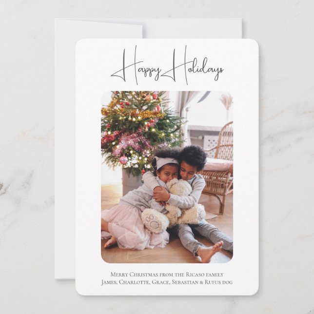 Your Personalized Photo Happy Holidays Christmas Holiday Card (Front)