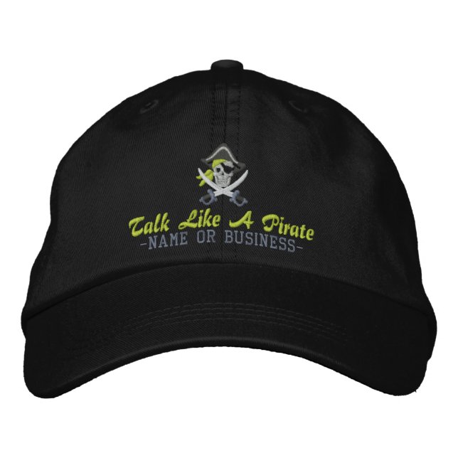 Your Personalized Pirate Embroidery Embroidered Hat (Front)