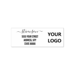 Your Personalized Return Address and Logo or Photo Self-inking Stamp