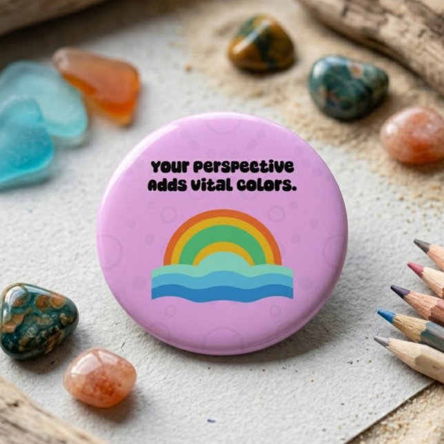 Your Perspective Adds Vital Colours Neurodiversity 2 Inch Round Button (Creator Uploaded)