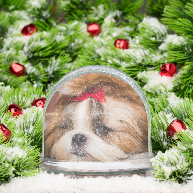 Your pet dog puppy custom photo 2 custom photos  snowglobe (Christmas)