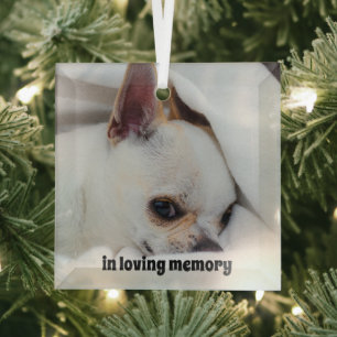 Your pet dog puppy custom photo chihuahua glass ornament