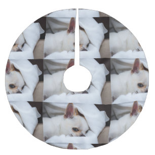 Your pet dog puppy custom photo chihuahua pattern brushed polyester tree skirt