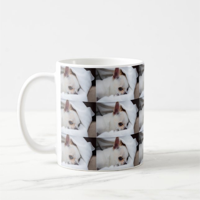 Your pet dog puppy custom photo chihuahua pattern coffee mug (Left)