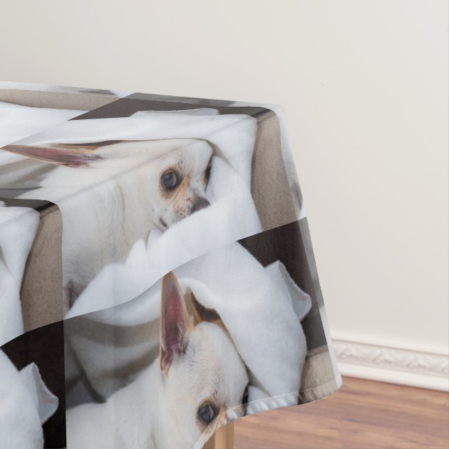 Your pet dog puppy custom photo chihuahua pattern tablecloth (In Situ)